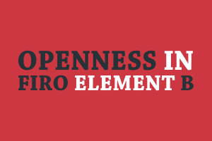 Openness in FIRO Element B